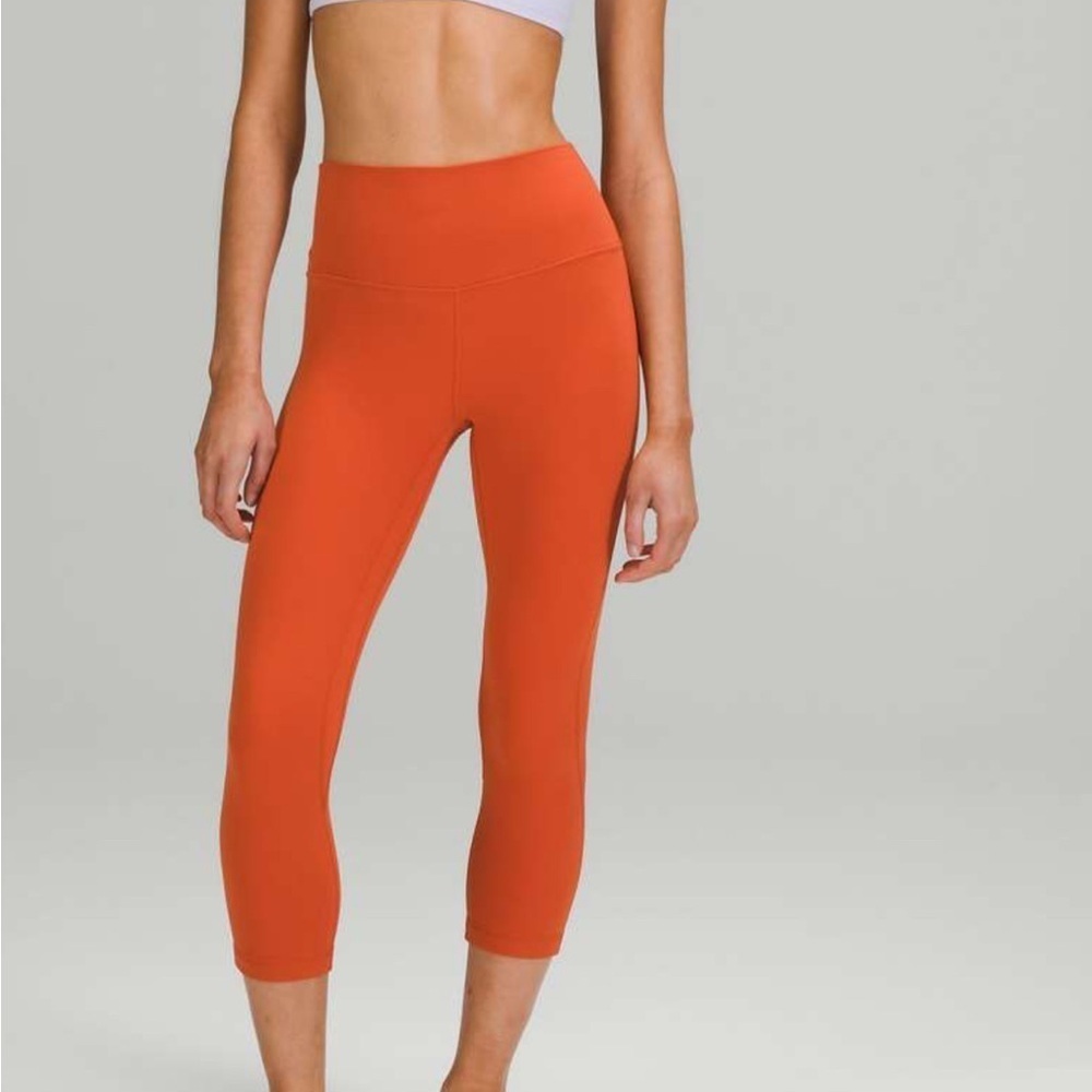 Lululemon Orange High-Waisted Leggings Size 6